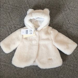 Baby Girl White Fur Coat